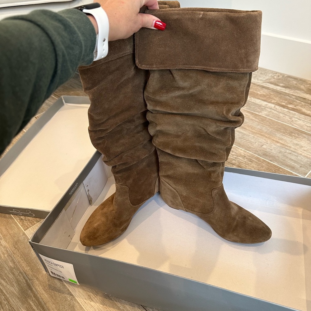 Jessica Simpson Fanny suede flat boots